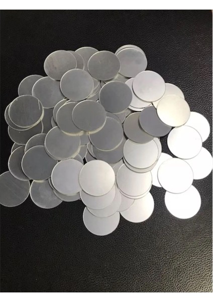 Yuvarlak Aynalar, 50 Adet, 5x5 Cm, Pleksi Dekorasyon, Parlak ve Şık Tasarım