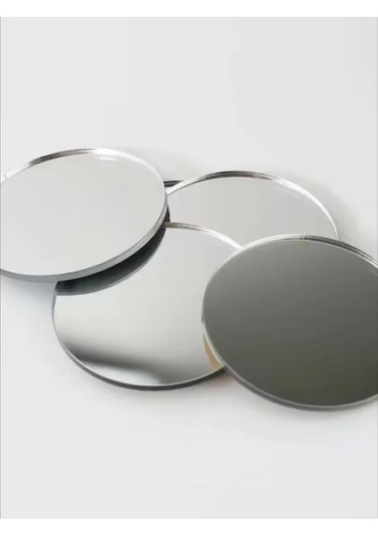 Yuvarlak Aynalar, 50 Adet, 5x5 Cm, Pleksi Dekorasyon, Parlak ve Şık Tasarım fiyatları