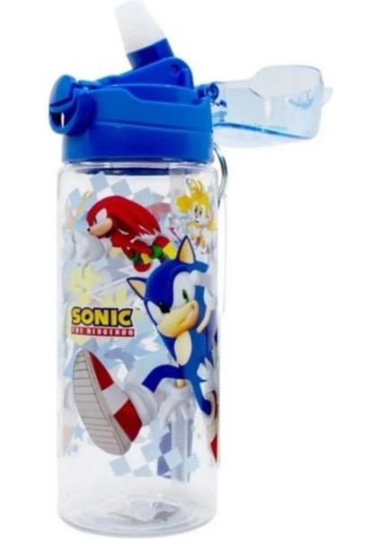Sonic Temalı Kilitli Kapak Pipetli 500ML Matara Suluk Okul fiyatları