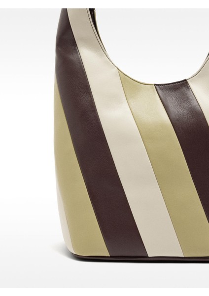 Çizgili Omuz Çantası modelleri