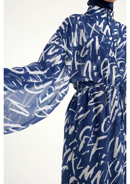 Lacivert Desenli Bağcıklı Pareo Kimono – RP2502 indirimleri