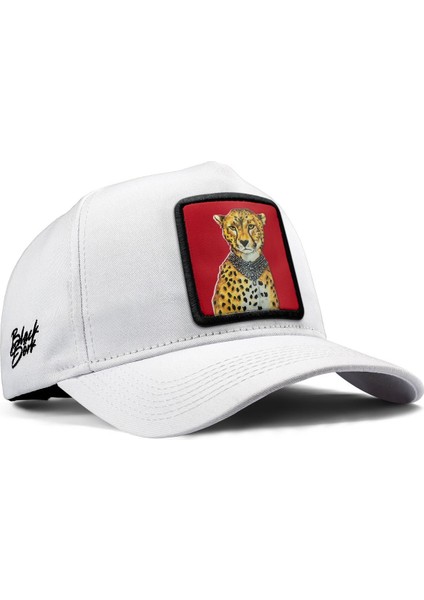 V1 Baseball Leopar - 1ks Kod Logolu Unisex Beyaz Şapka