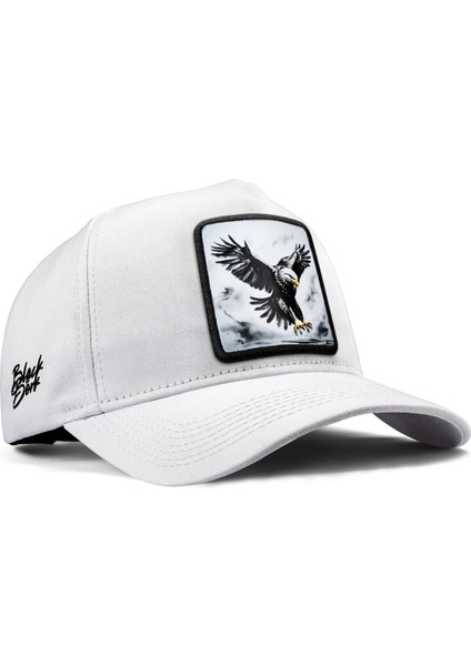 V1 Baseball Kartal - 6 Kod Logolu Unisex Beyaz Şapka