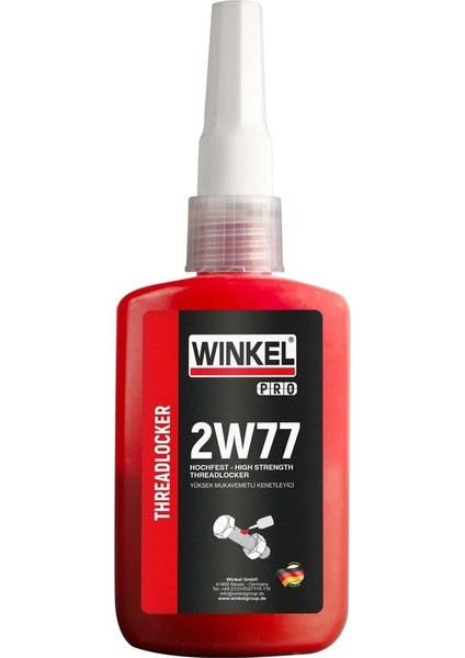 Wınkel Pro 2W77 Threadlocker Hıgh Strength 50ML