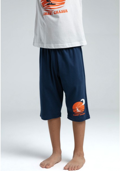 Erkek Çocuk Beyaz Kapri Takım