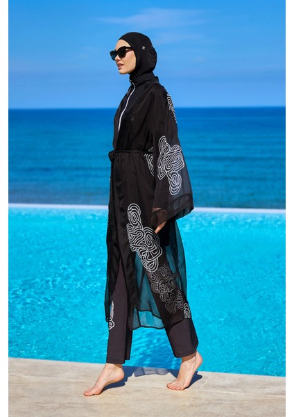 Damask Desenli Şifon Pareo Kimono – P2515 fiyatları