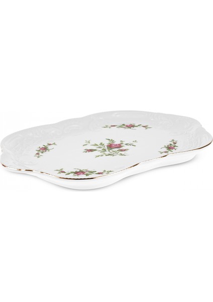 Vintage Rose Kayık Tabak 30 cm Krem fırsatları