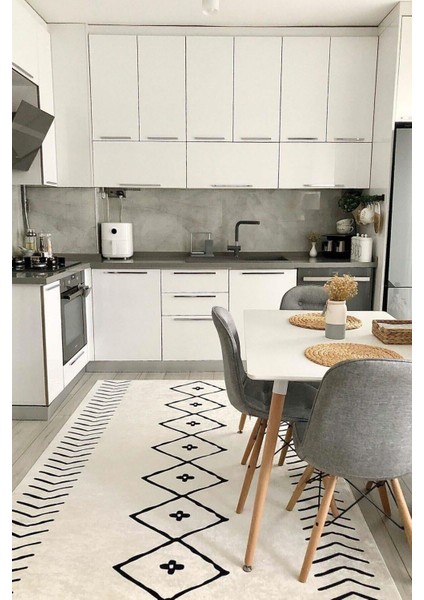 Mutfak Halısı – Kaymaz Dot Tabanlı, Yumuşak Dokulu, Yıkanabilir, Modern Tasarım (Iskandinav) modelleri
