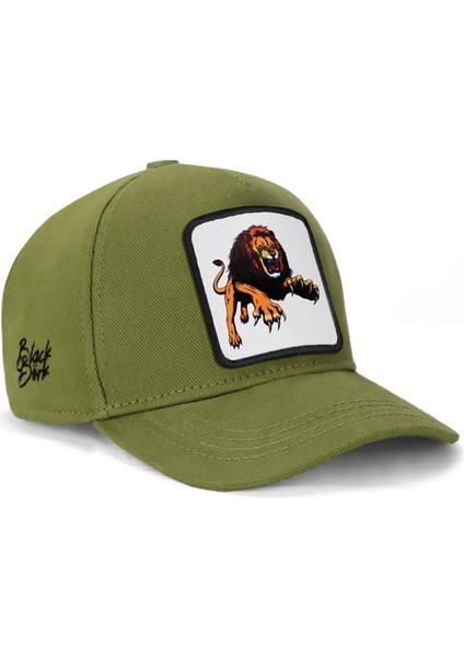 V1 Baseball Kids Aslan - 5 Kod Logolu Unisex Açık Yeşil Çocuk Şapka (Cap)