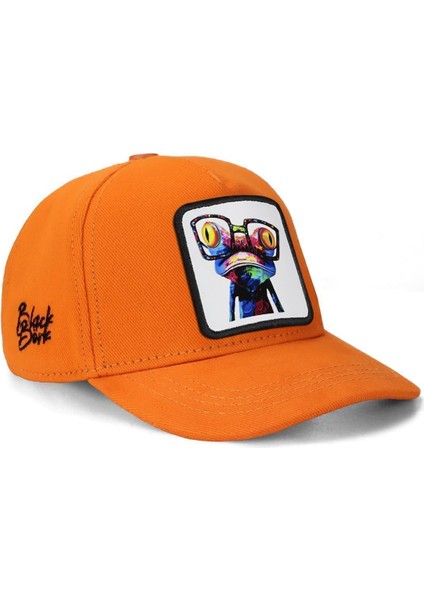 V1 Baseball Kids Bukalemun - 1 Kod Logolu Neon Turuncu Çocuk Şapka (Cap)