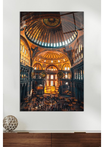 Istanbul Ayasofya Cami Cam Tablo, Modern Ev Ofis Dekoru, Hediyelik Duvar Dekorasyonu, Kırılmaz Cam