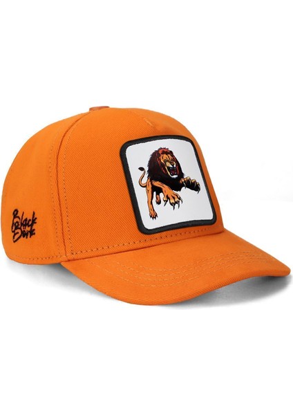 V1 Baseball Kids Aslan - 5 Kod Logolu Neon Turuncu Çocuk Şapka (Cap)