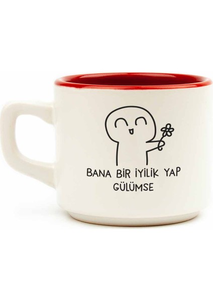 Bana Bir Iyilik Yap Gülümse Beyaz Venüs Kupa - Hediyelik Kupa Fincan Mug