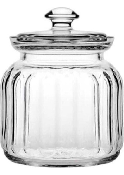 Beyaz 900 cc 3'lü Cam Kavanoz Seti, Şık ve Kullanışlı Saklama Çözümü