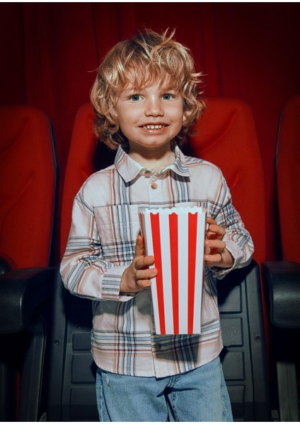 Erkek Çocuk Gomlek-Ekose Uzun Kol