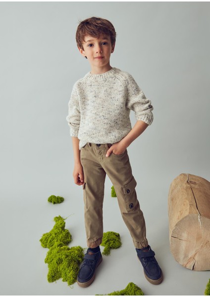 Erkek Çocuk Kargo Cepli Kanvas Pantolon