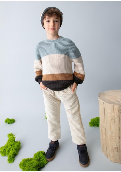 Erkek Çocuk Lastik Belli Kadife Pantolon