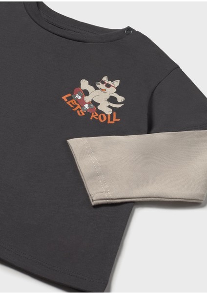 Erkek Bebek Duble Kol Sweatshirt modelleri