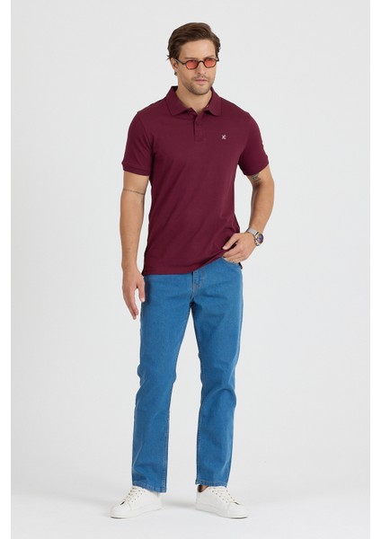 Regular Fit Pamuk Polo Yaka Kısa Kollu Pike Erkek Tişört 0002