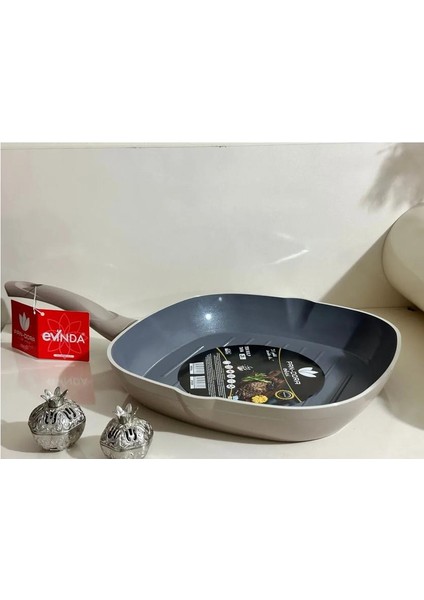 Pan-Dora Serisi Kristal Ezme Seramik 28 cm Grill / Izgara Tava