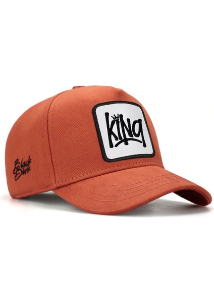 V1 Kids Baseball King - 102 Kod Logolu Kiremit Çocuk Şapka (Cap)