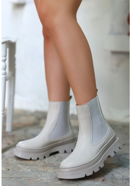 Bluen Bej Lastikli Bağcıksız Kadın Bot