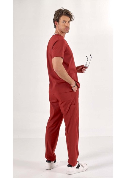 Yanık Turuncu U-Flex Likralı Scrubs Takım modelleri