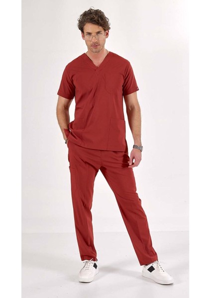 Yanık Turuncu U-Flex Likralı Scrubs Takım fırsatları
