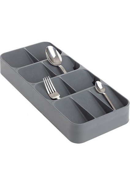 9 Bölmeli Modern Çekmece Içi Kaşıklık ve Düzenleyici, Antrasit Renk