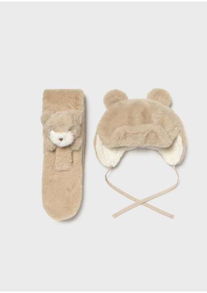 Kız Bebek Peluş Şapka ve Atkı Takım fiyatları