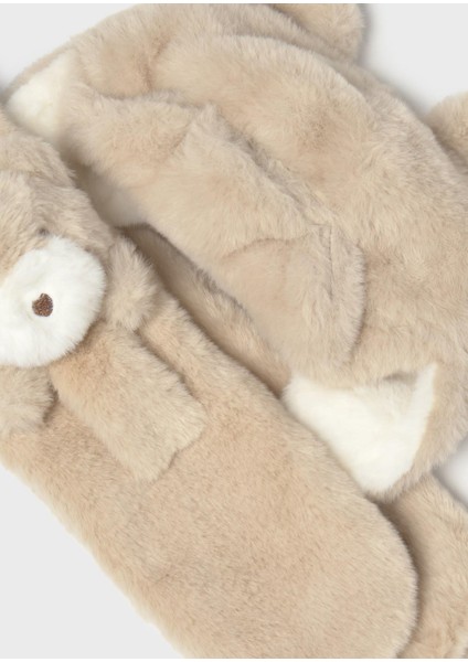 Kız Bebek Peluş Şapka ve Atkı Takım modelleri