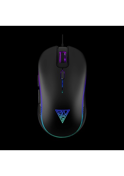 Teknoteg - Rsr - Gamdıas Aura Gs3, Çok Renkli Aydınlatma, USB Kablolu, 6 Tuşlu, Gaming Mouse, 3600DPI, Siyah