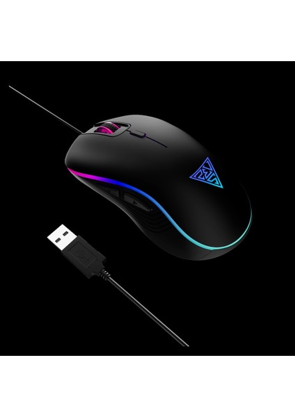 Teknoteg - Rsr - Gamdıas Aura Gs3, Çok Renkli Aydınlatma, USB Kablolu, 6 Tuşlu, Gaming Mouse, 3600DPI, Siyah fiyatları