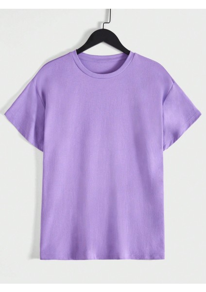 Erkek Lila Arkası Active Ayıcık Baskılı Bisiklet Yaka T-Shirt fiyatları