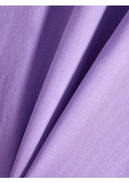 Erkek Lila Arkası Active Ayıcık Baskılı Bisiklet Yaka T-Shirt indirimleri