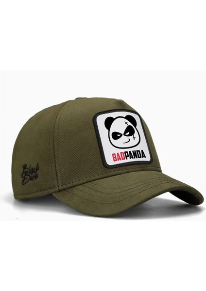 V1 Kids Baseball Bad Panda - 2 Kod Logolu Haki Çocuk Şapka (Cap)
