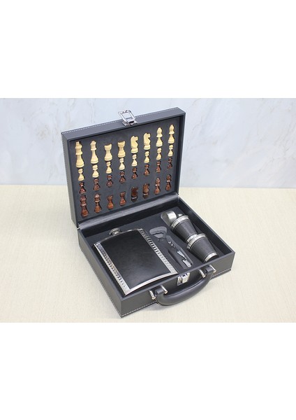 Tirbuşon Satrançlı Matara Seti