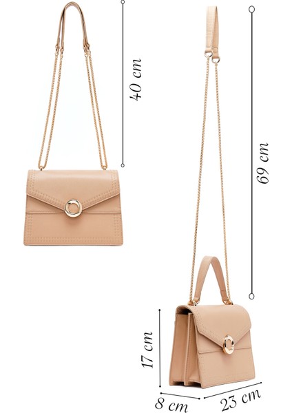 Kadın Bej Uzun Askılı Klasik Kol Çantası 25ABD261618 fiyatları