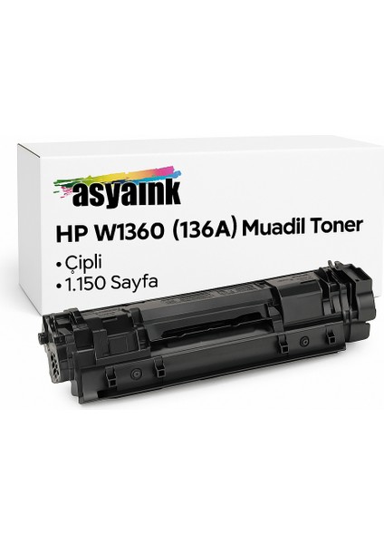 Hp M236D/M236DW 136A Muadil Toner Çipli 1150 Sayfa Asyaink