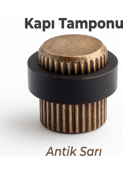 Kapı Stoperi Tamponu Eskitme Antik Vidalı Metal Tutacağı Tutucu Altı Kolu Stopu Takozu Sürgülü Kapı