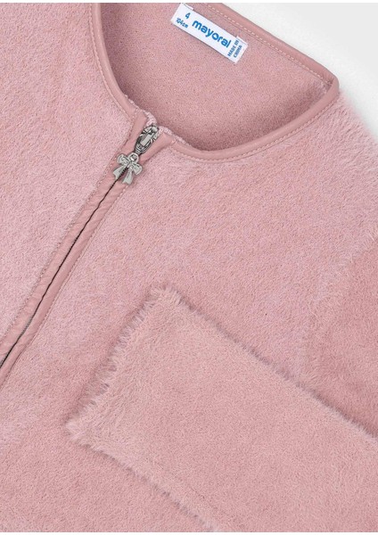 Kız Çocuk Fermuarlı Peluş Hırka modelleri