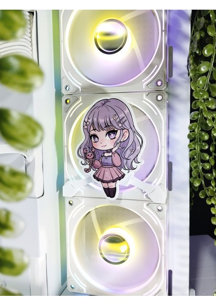 Akrep Burcu Kız 120X120 mm Oyun Pc Aksesuarı Mıknatıslı Fan Kapağı, Masaüstü Bilgisayar Gaming