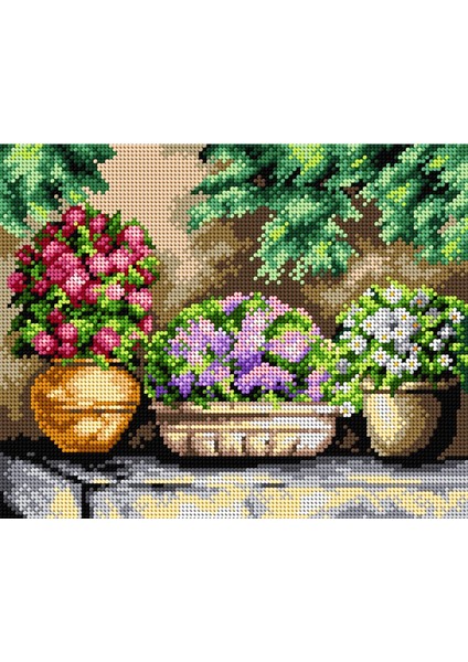 Baskılı Goblen Çiçekler 2411 24*30 cm