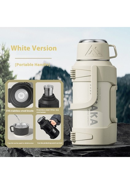 Açık Yalıtımlı Sürahi 316 Paslanmaz Çelik Ekstra Büyük Kapasiteli Yalıtımlı Kupa Spor Su Şişesi (Yurt Dışından)