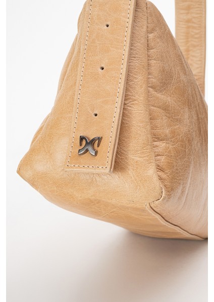 Diana Ayarlanabilir Kemerli Omuz Çantası Gerçek Deri Bej modelleri