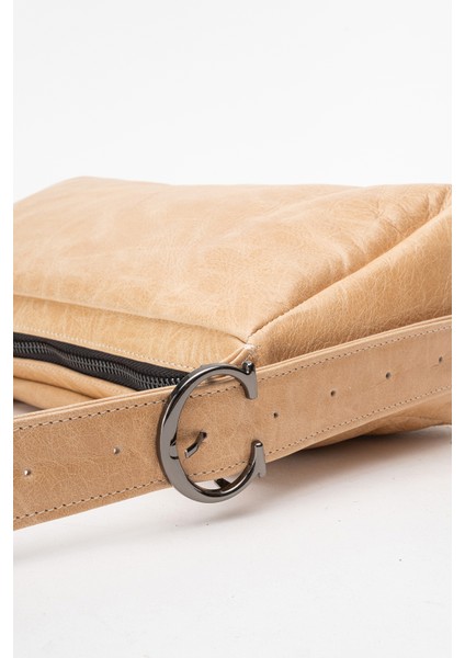 Diana Ayarlanabilir Kemerli Omuz Çantası Gerçek Deri Bej fırsatları
