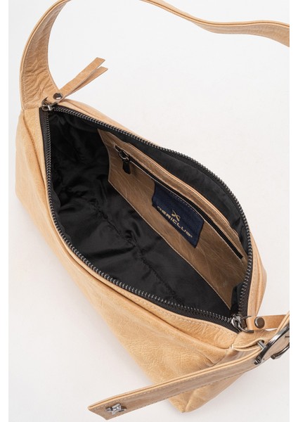 Diana Ayarlanabilir Kemerli Omuz Çantası Gerçek Deri Bej indirimleri