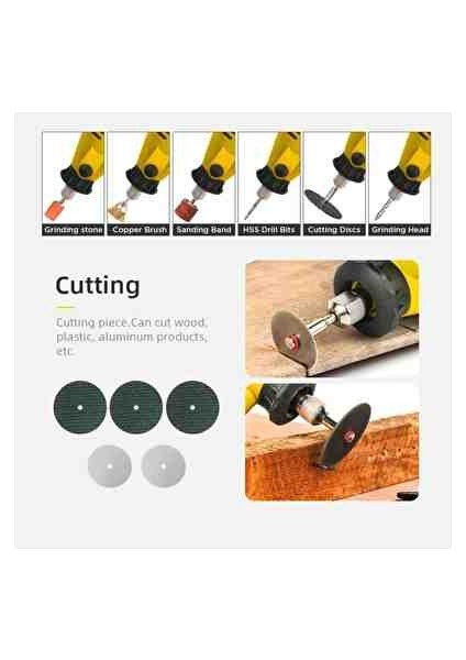 350 Parça Çift Makinalı Çok Fonksiyonlu Gravür Oyma Dremel Taşlama Zımpara Kesme Set Dremel fırsatları