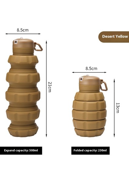Silikon El Bombası Katlanır Su Şişesi Doğa Sporları Su Şişesi Kurı (Yurt Dışından)