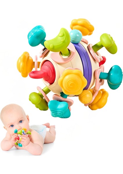 Bebek Diş Kaşıyıcılı Kavrama Topu (Çıngıraklı) fiyatları
